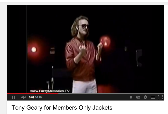 Tony Geary for Members Only Jackets 